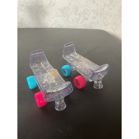 BABW Build-A-Bear Skating Shoe Accessories Set With Glitter Multicolored Wheels - Picture 1 of 4